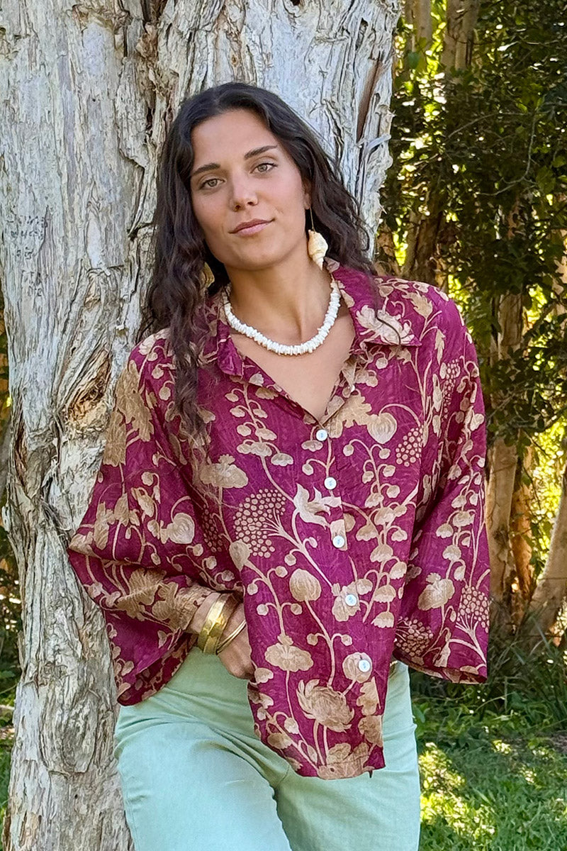 Vintage Sari Amira Blouse - Rapture (silk)
