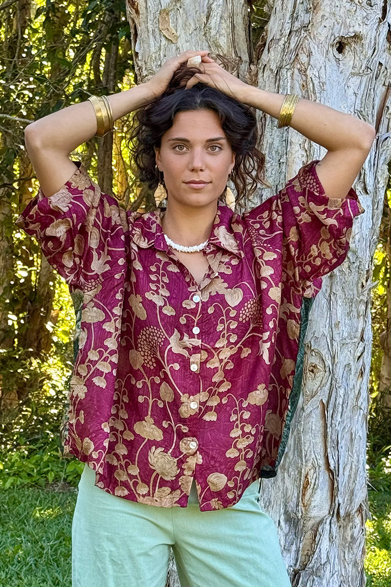 Vintage Sari Amira Blouse - Rapture (silk)