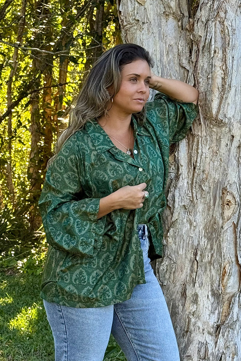 Vintage Sari Amira - Jade (silk)