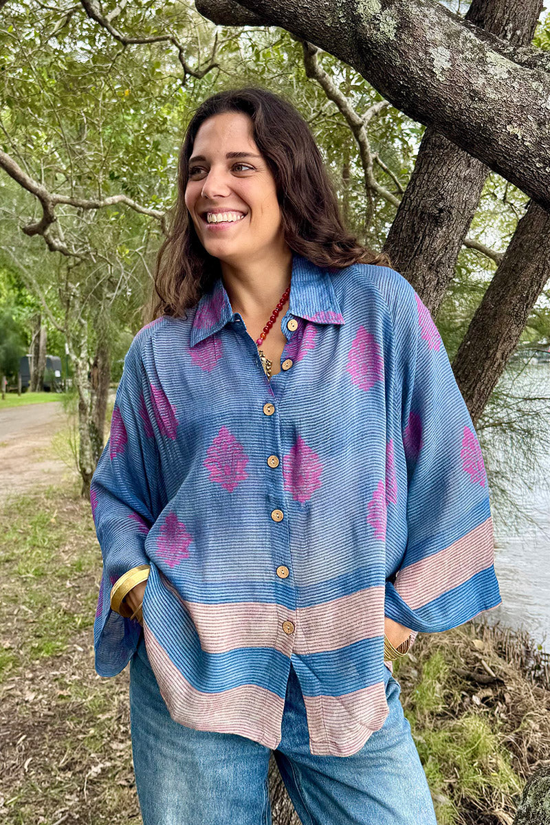 Vintage Sari Amira - Twilight (wool/silk)