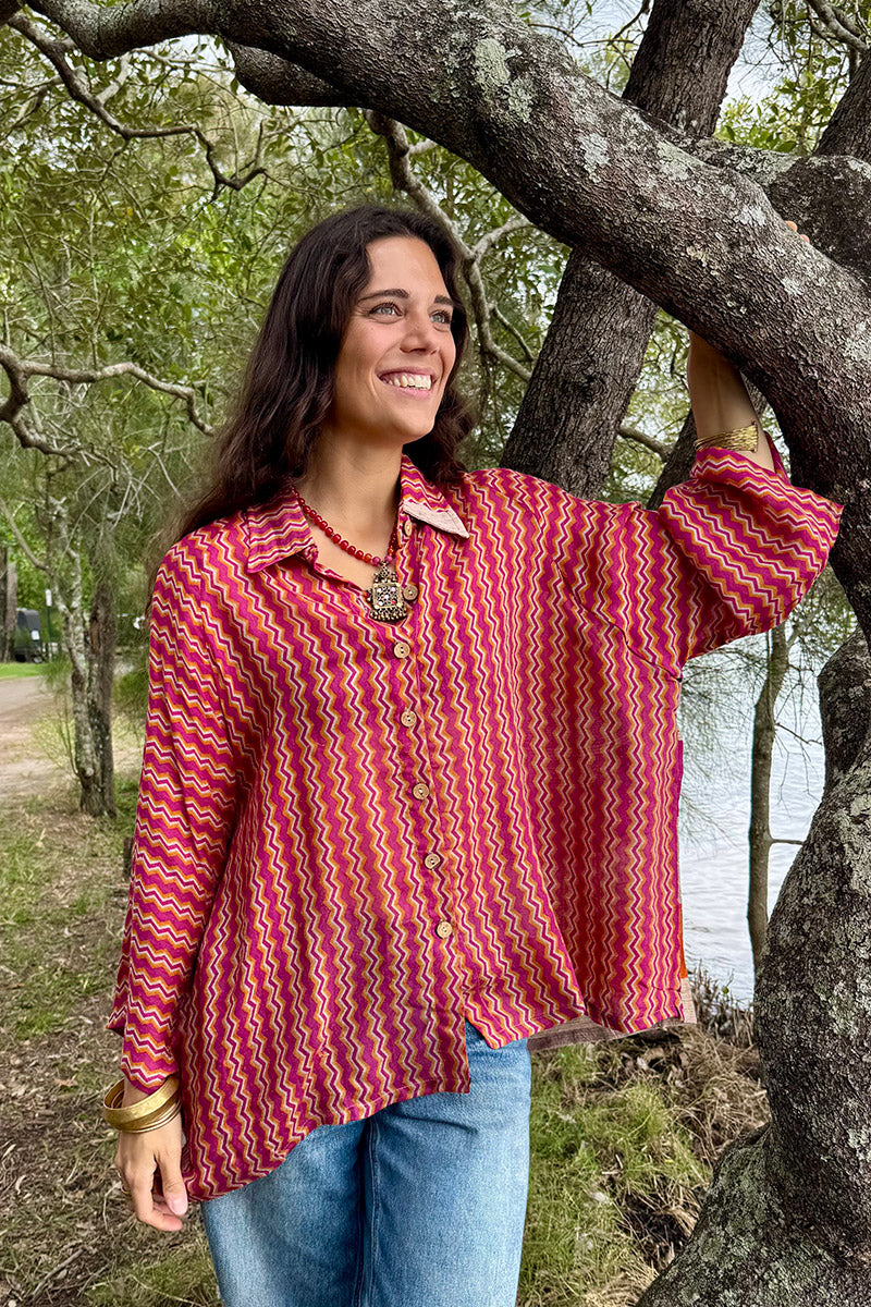 Vintage Sari Amira - Whimsy (wool/silk)