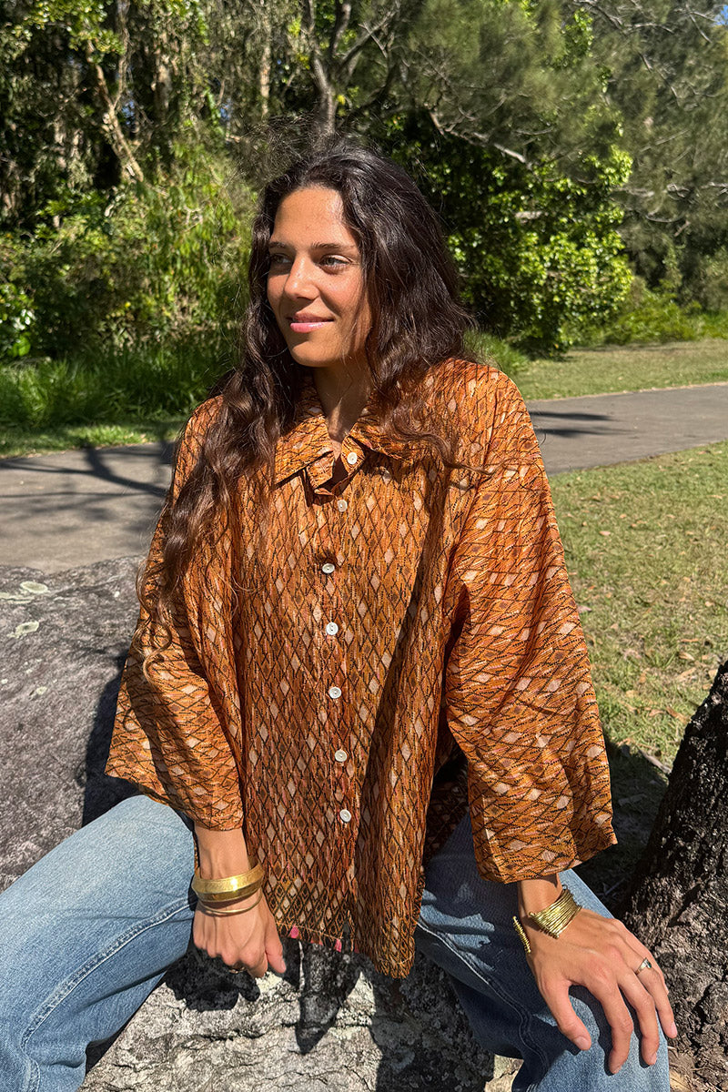 Vintage Sari Amira - Saskia (silk)