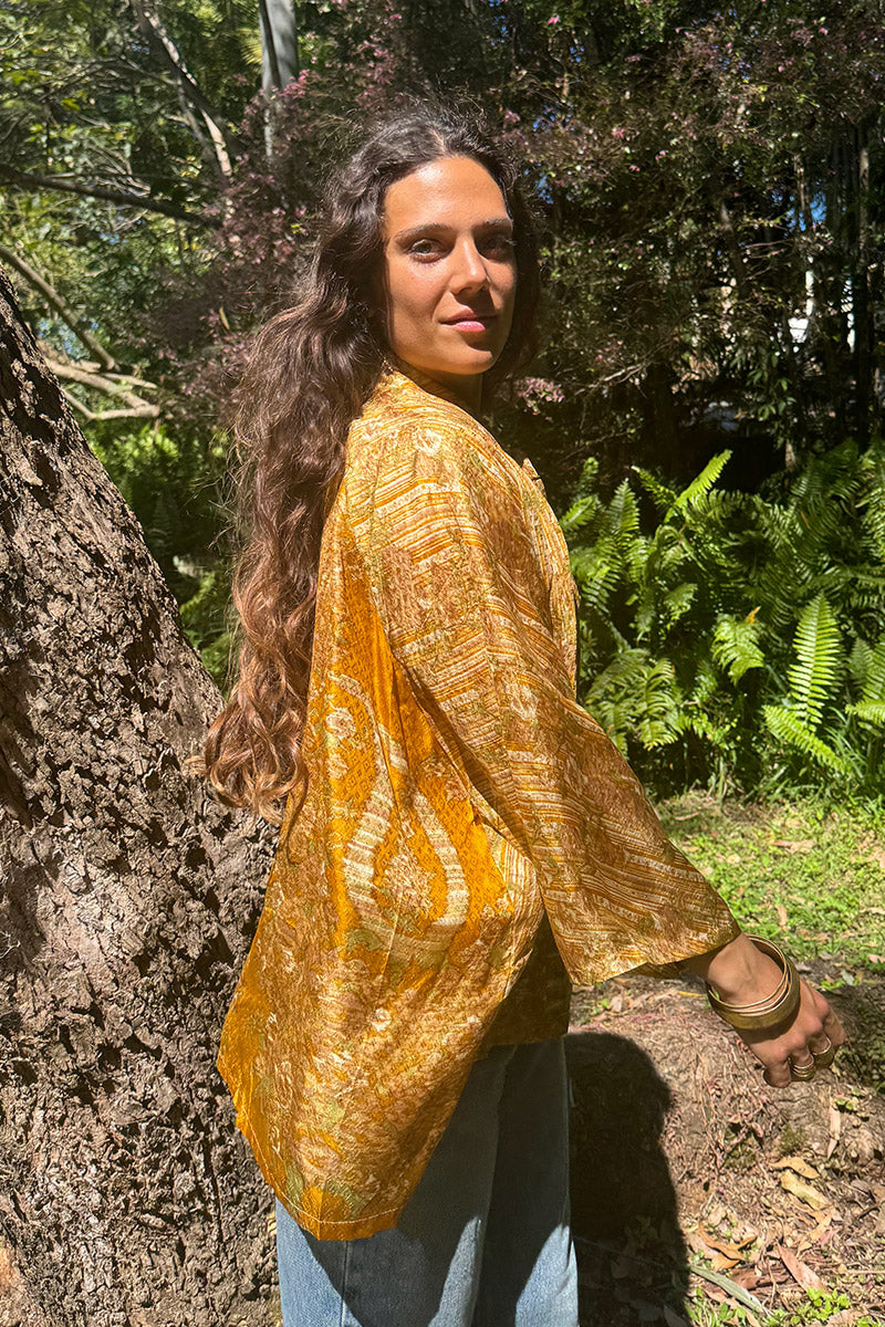 Vintage Sari Amira - Honey (silk)