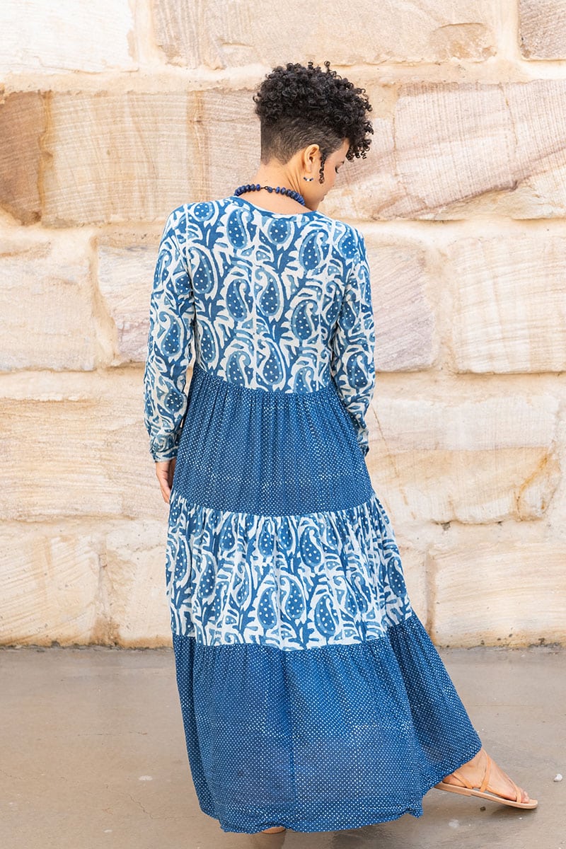 Jhali Dress - Indigo Mix