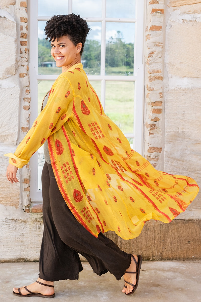 Vintage Sari Dustcoat - Joia - Cotton