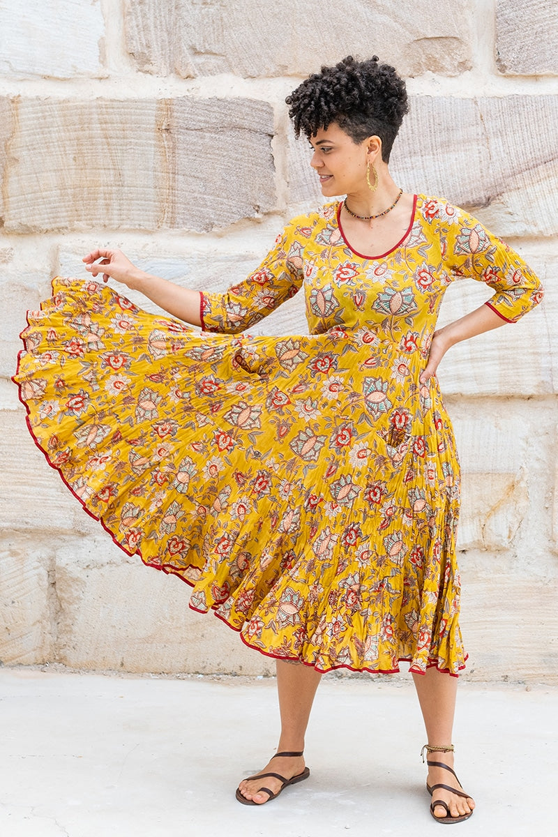 Flamenco Dress with Sleeves - Sunset