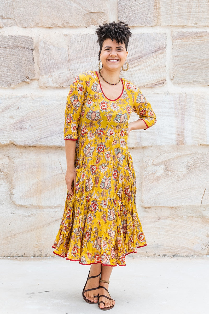 Flamenco Dress with Sleeves - Sunset
