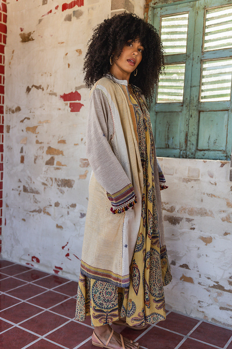 Woven Earth Coat - Riverstone 1
