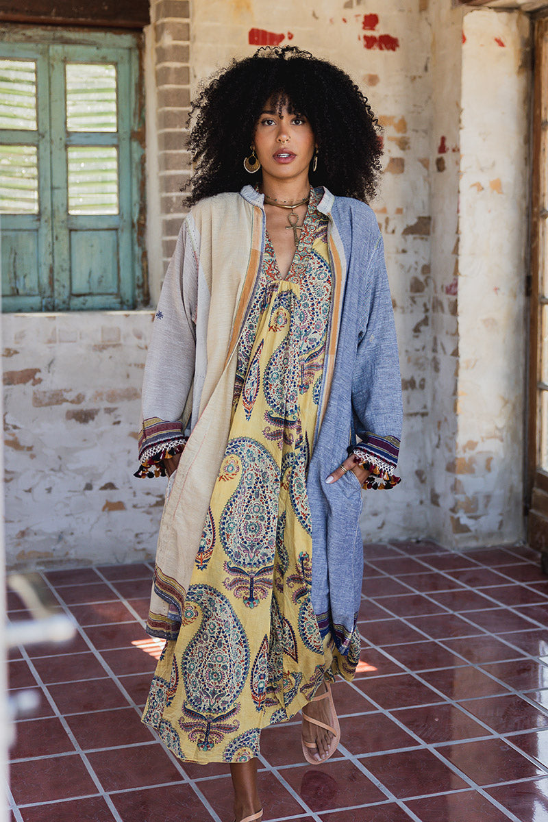 Woven Earth Coat - Riverstone 1