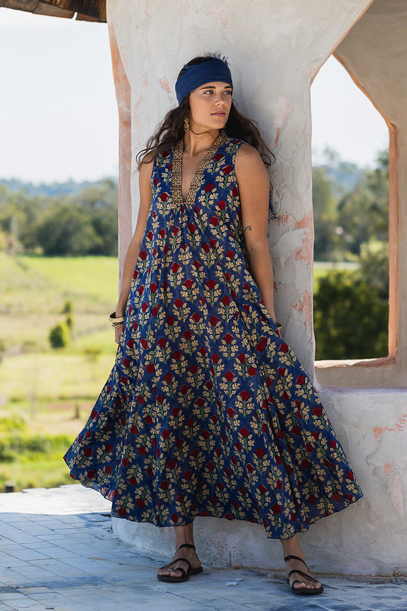 Freya Dress - Sapphire Veda