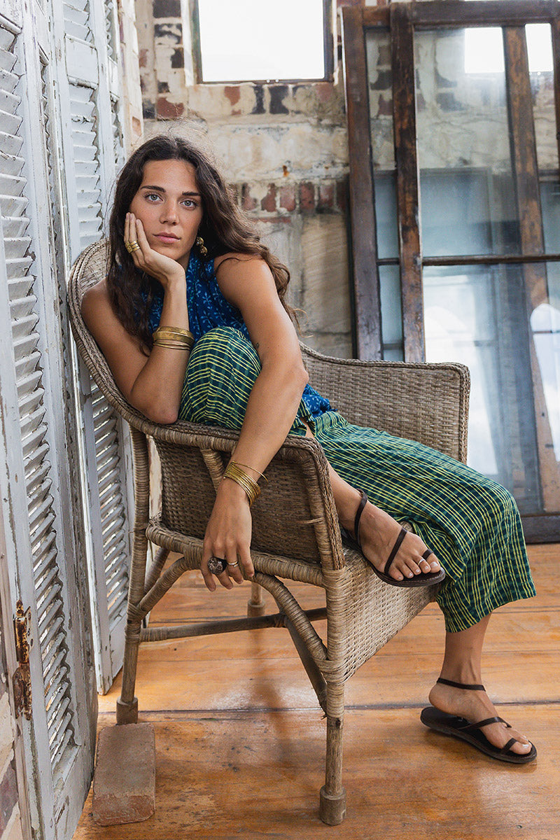 Boheme Pants - Indigo Lichen