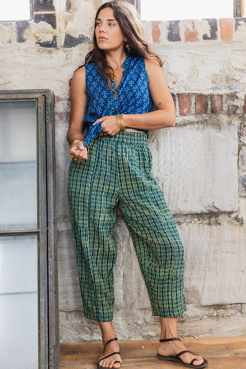 Boheme Pants - Indigo Lichen