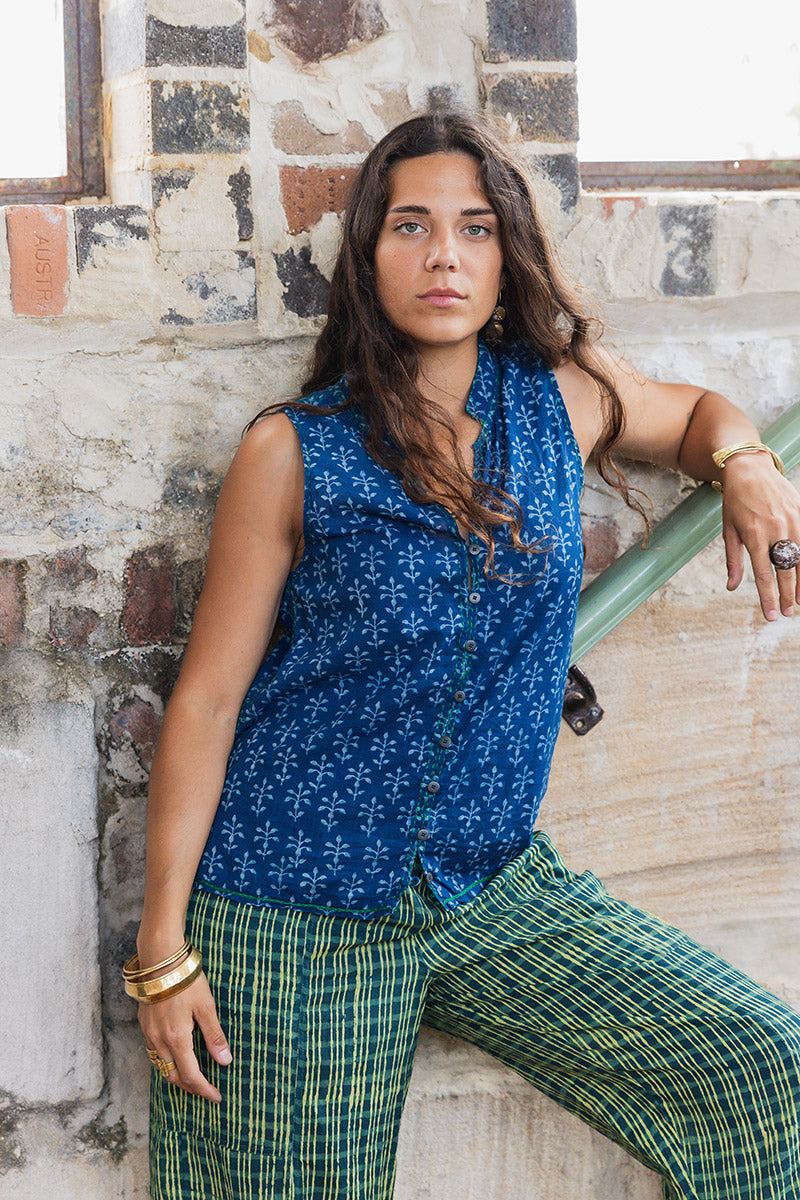Tagai Blouse - Indigo Vana