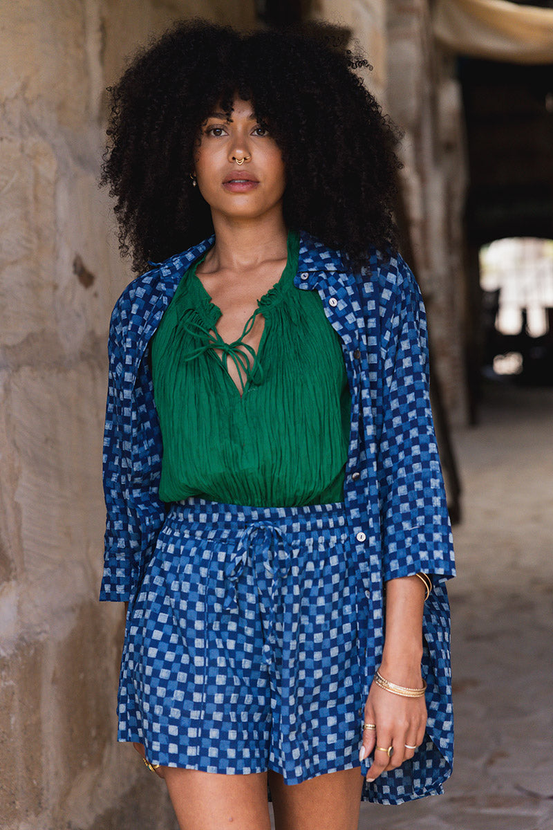 Lucille Shirt - Indigo Zoya