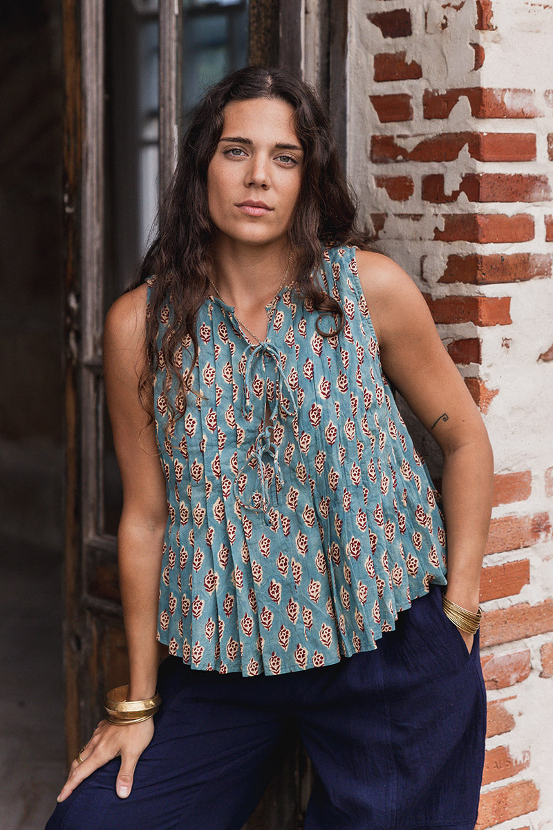 Rumi Pleat Top - Yesterday