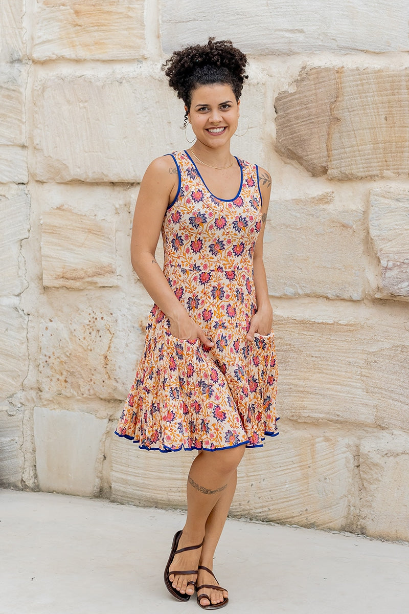Flamenco Dress Knee Length - Pop of Pink