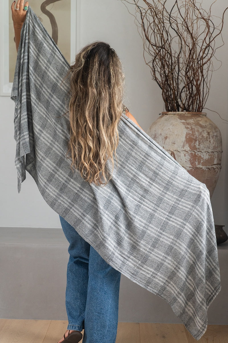 Womens soft and comfortable, Ethereal Scarf, in acrylic/viscose. Silverstone