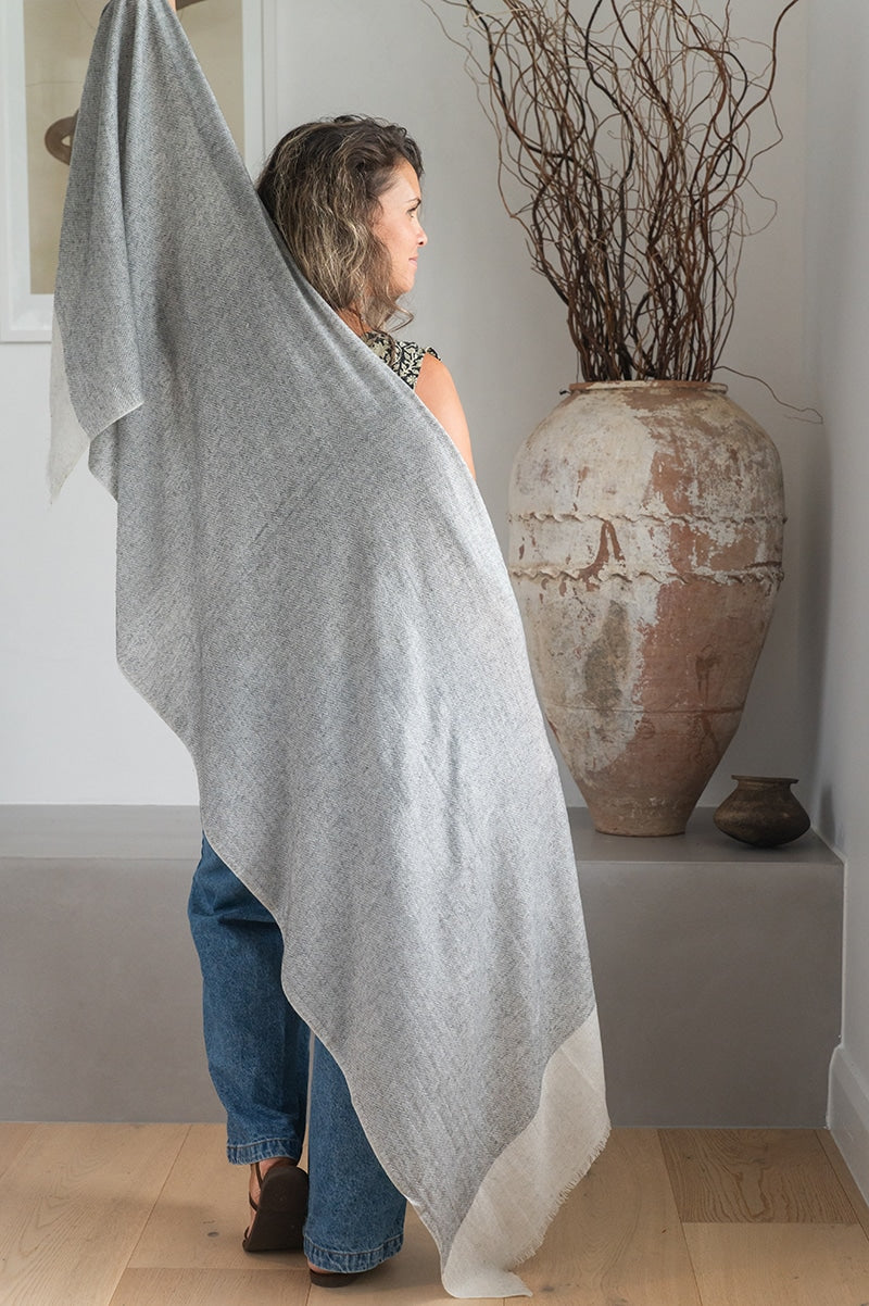 Womens soft and comfortable, Ethereal Scarf, in acrylic/viscose. Cloud