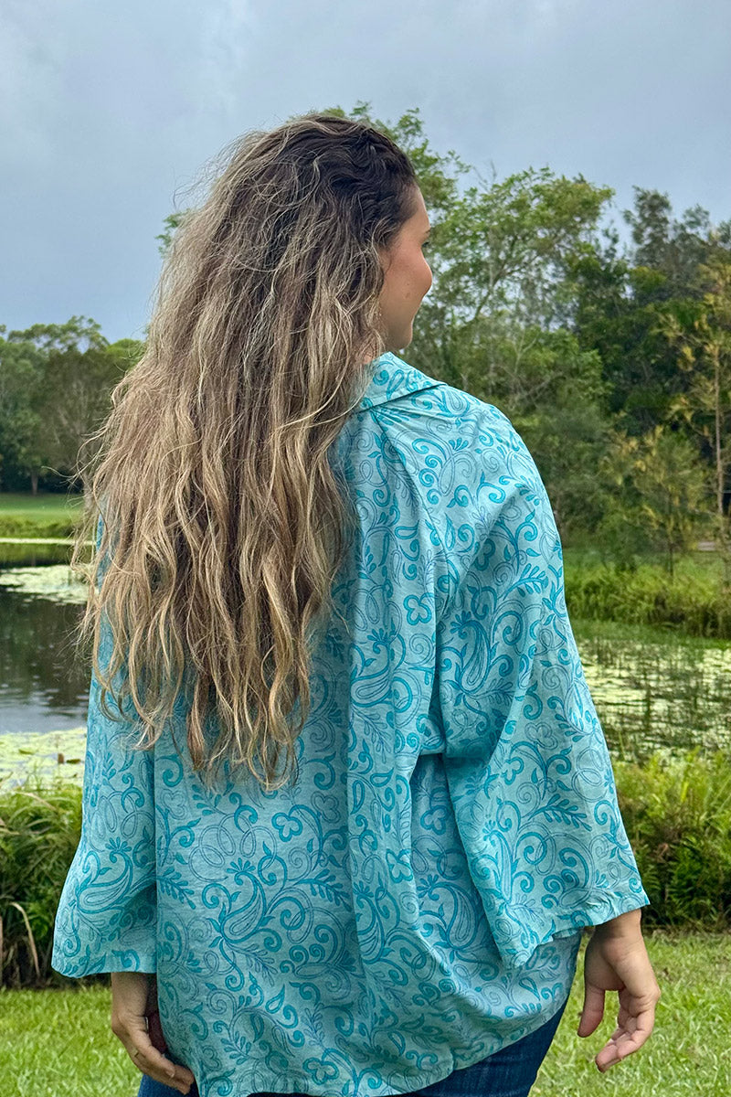 Vintage Sari Amira Blouse - Capri (silk)