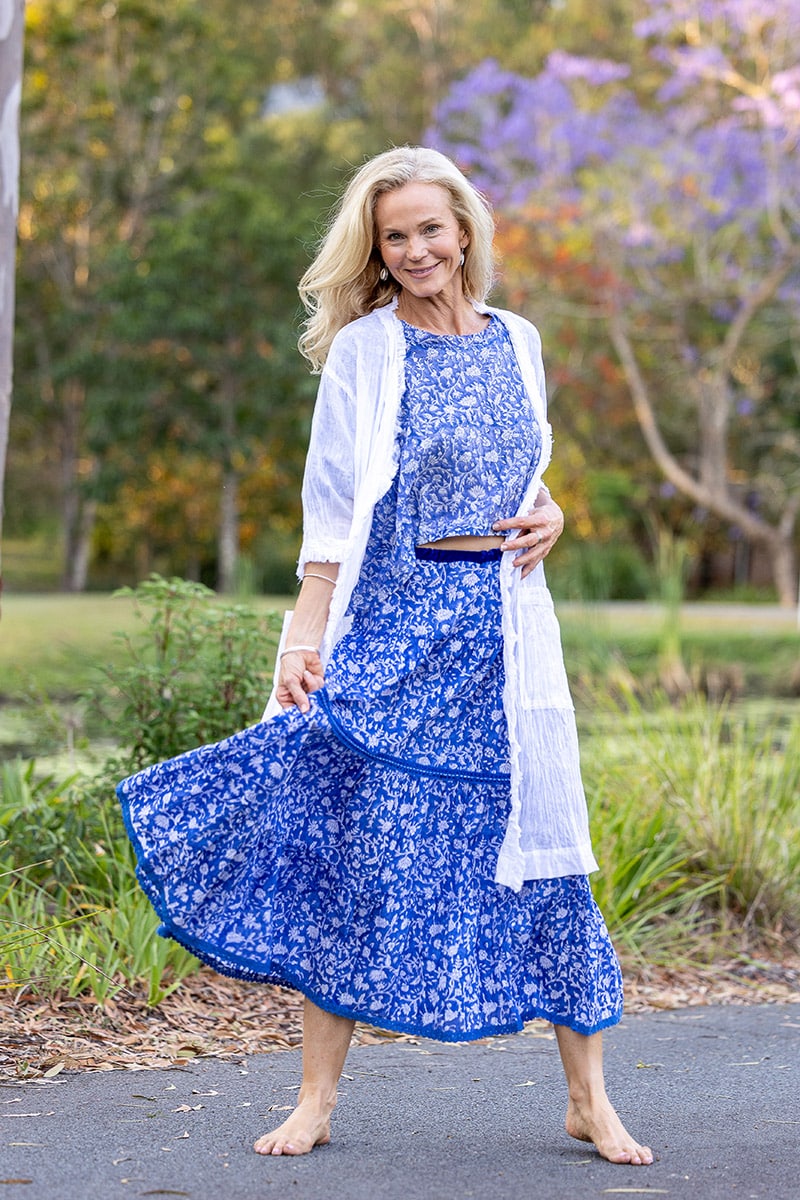 Womens, Shimla Coat, 7/8 sleeve, 100% sheer cotton, in pure serene white.