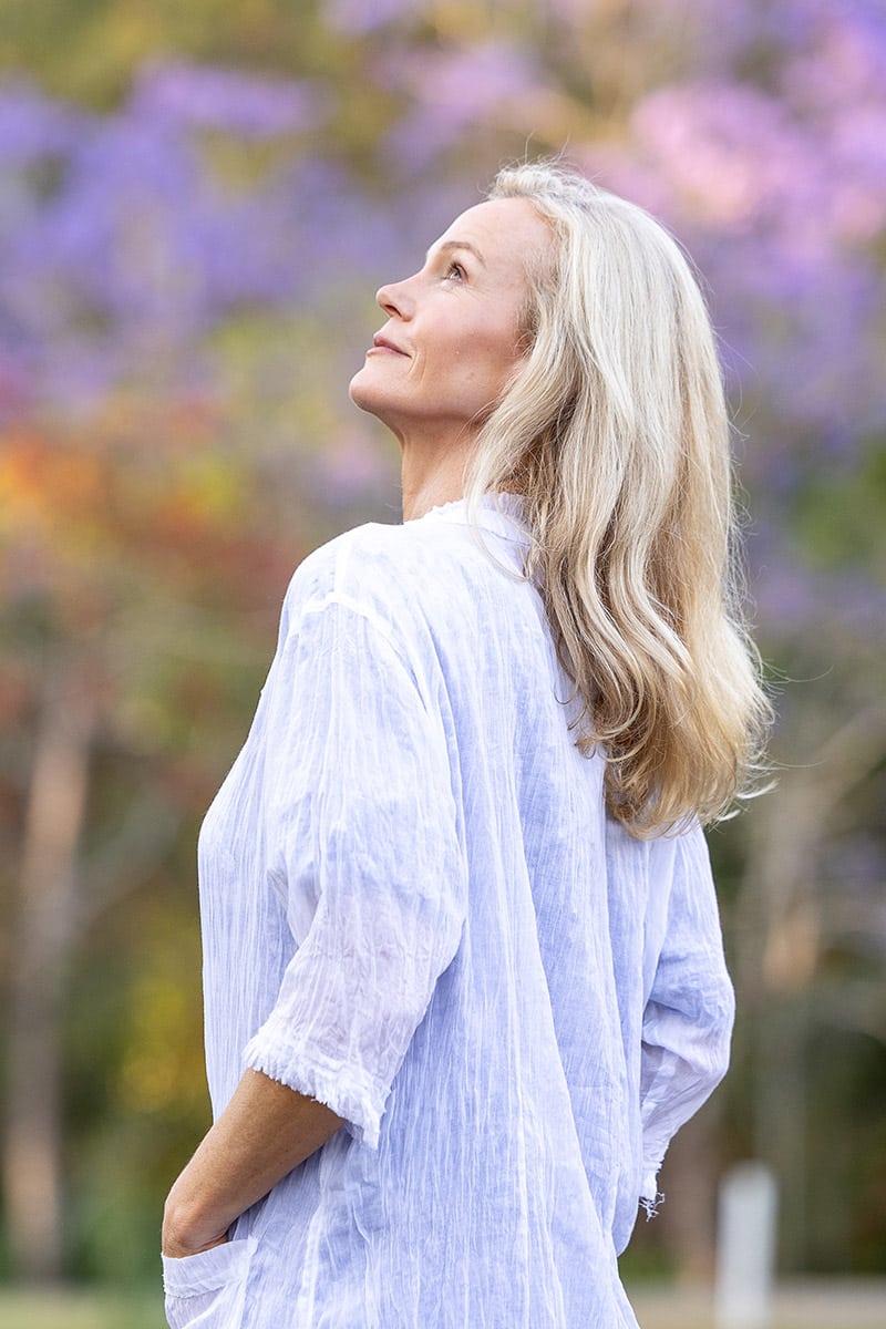 Womens, Shimla Coat, 7/8 sleeve, 100% sheer cotton, in pure serene white.