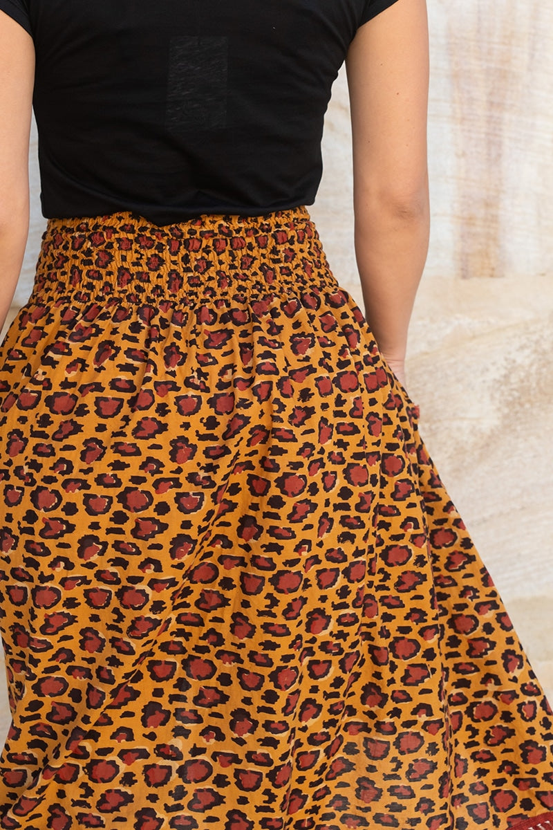 Boho Skirt - Cheetah