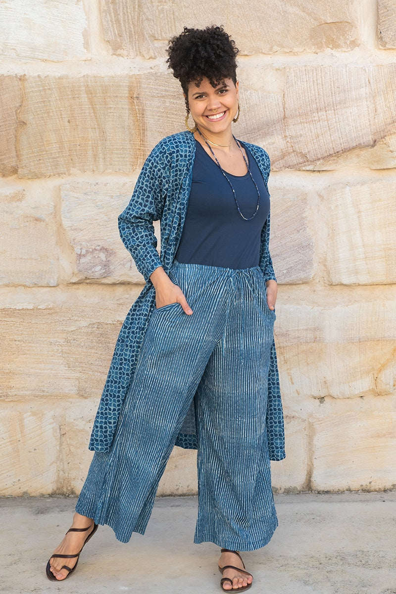 Culottes - Indigo Stripe