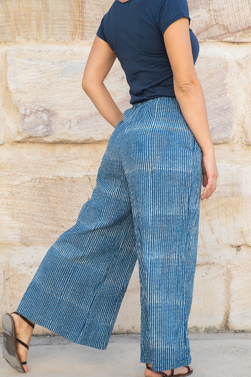 Culottes - Indigo Stripe