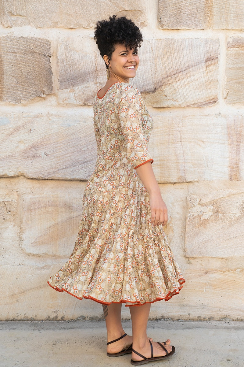Flamenco Dress with Sleeves - Amber