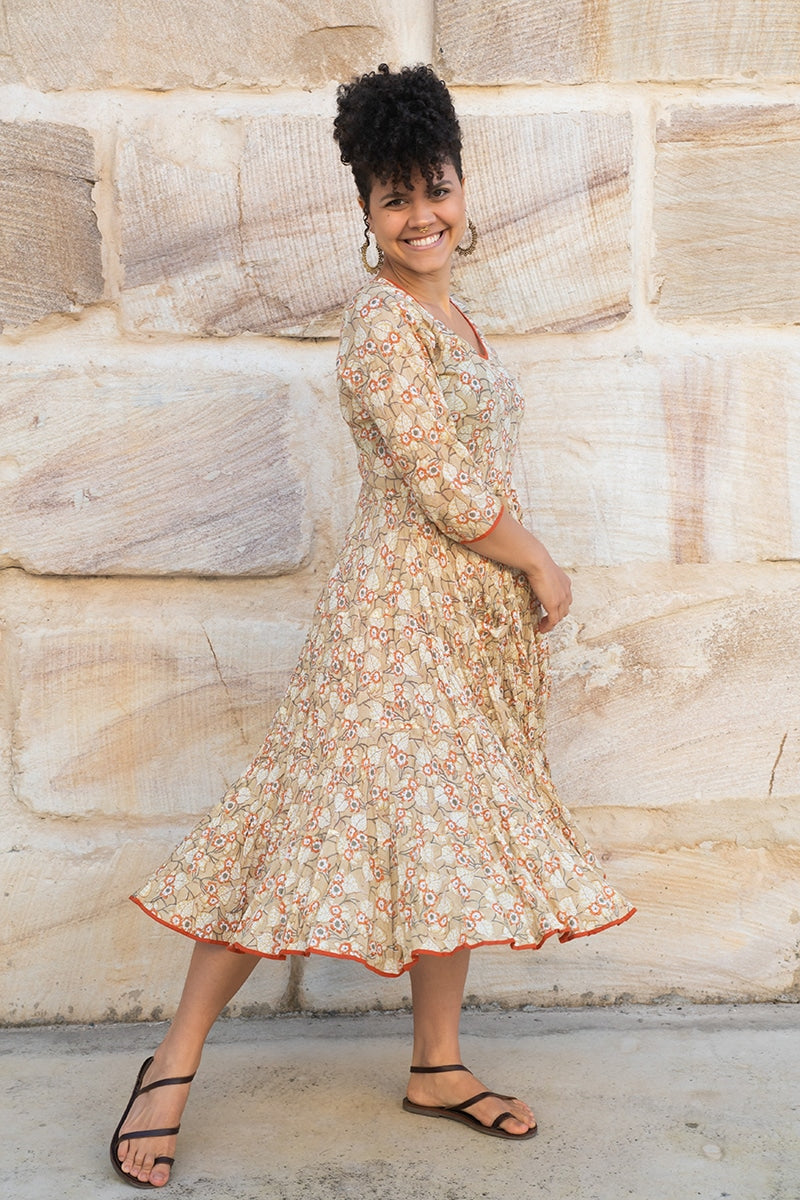Flamenco Dress with Sleeves - Amber