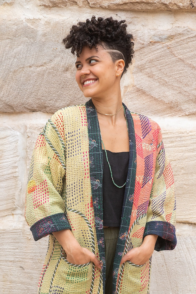 Kantha Dust Coat - Tacia