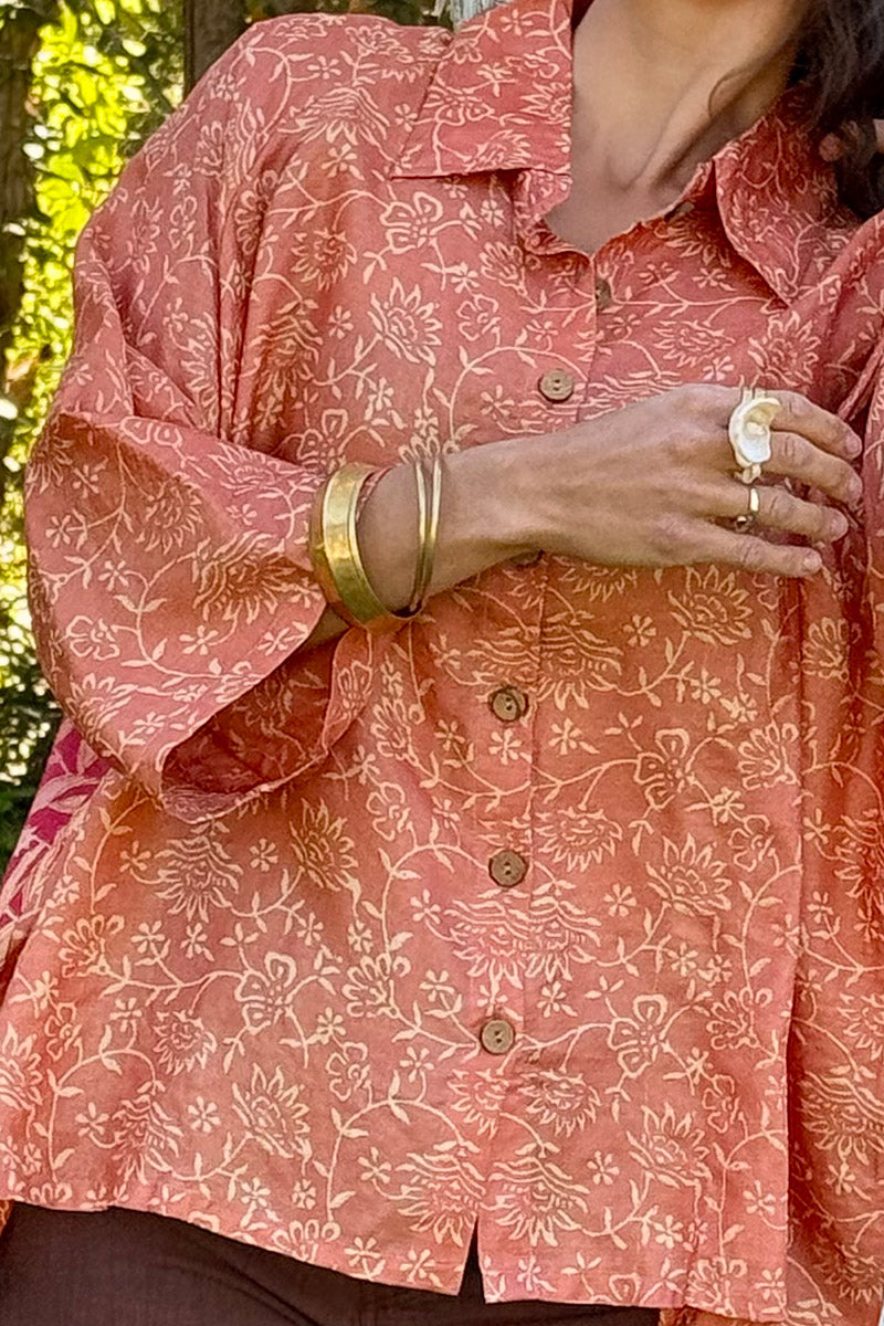 Vintage Sari Amira - Saffron Curio (wool/silk)