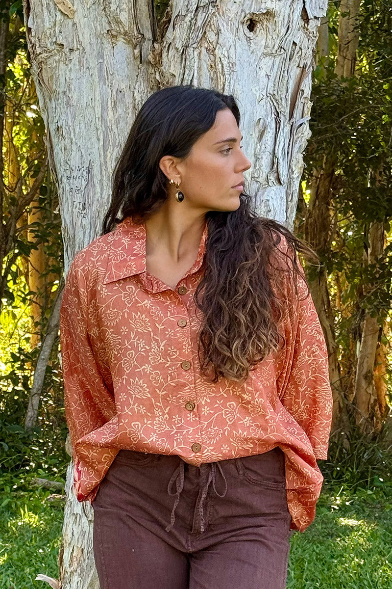 Vintage Sari Amira - Saffron Curio (wool/silk)