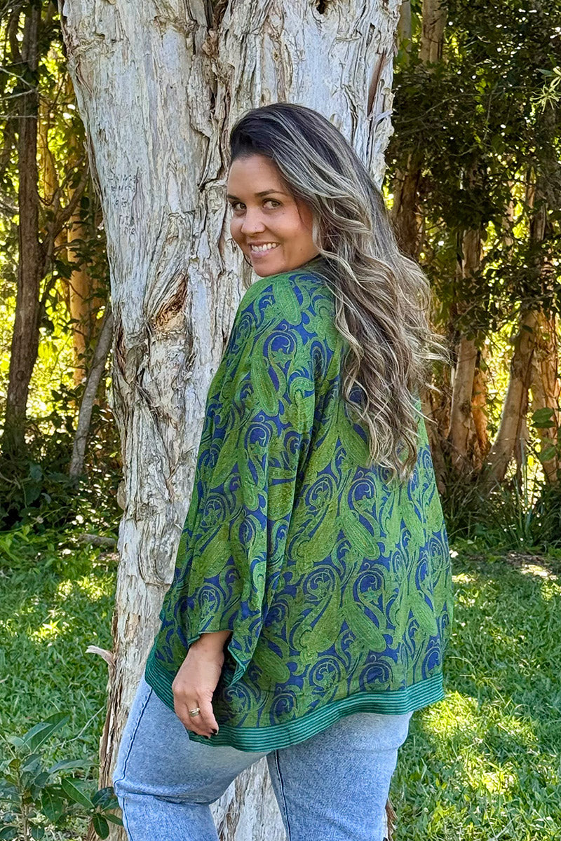 Vintage Sari Amira - Fernleaf (wool/silk)