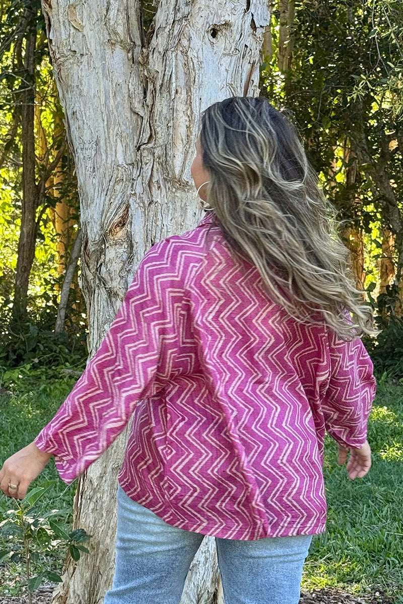 Vintage Sari Amira - Orchid (wool/silk)