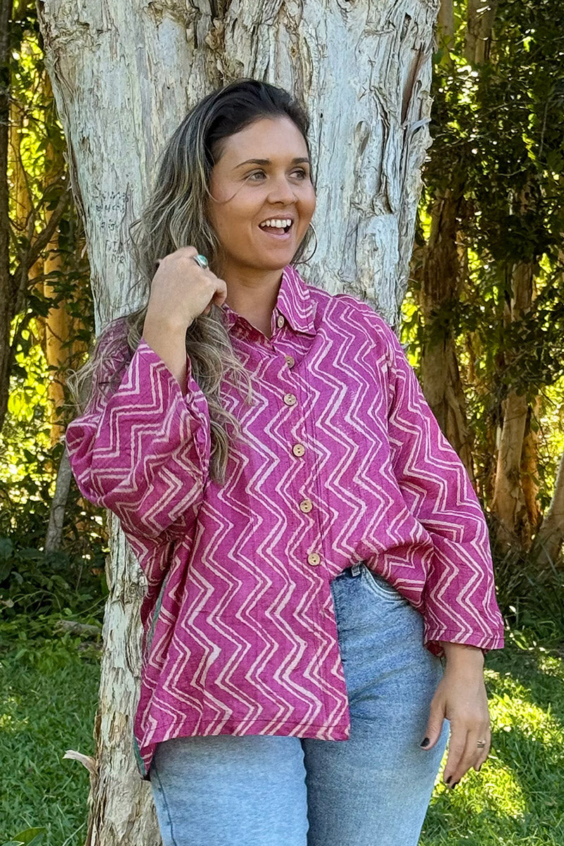 Vintage Sari Amira - Orchid (wool/silk)