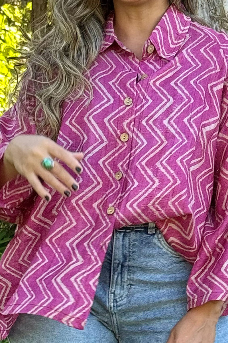 Vintage Sari Amira - Orchid (wool/silk)
