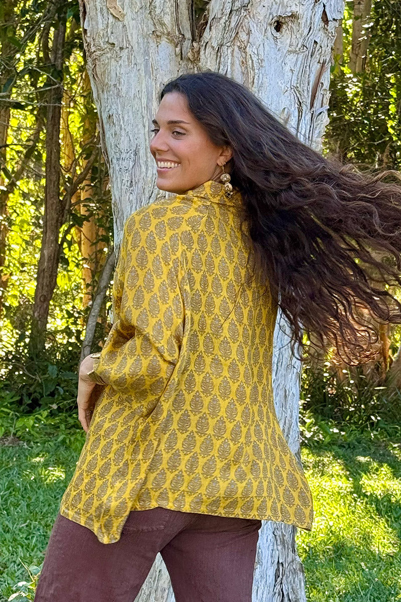 Vintage Sari Amira - Gold Dust (wool/silk)