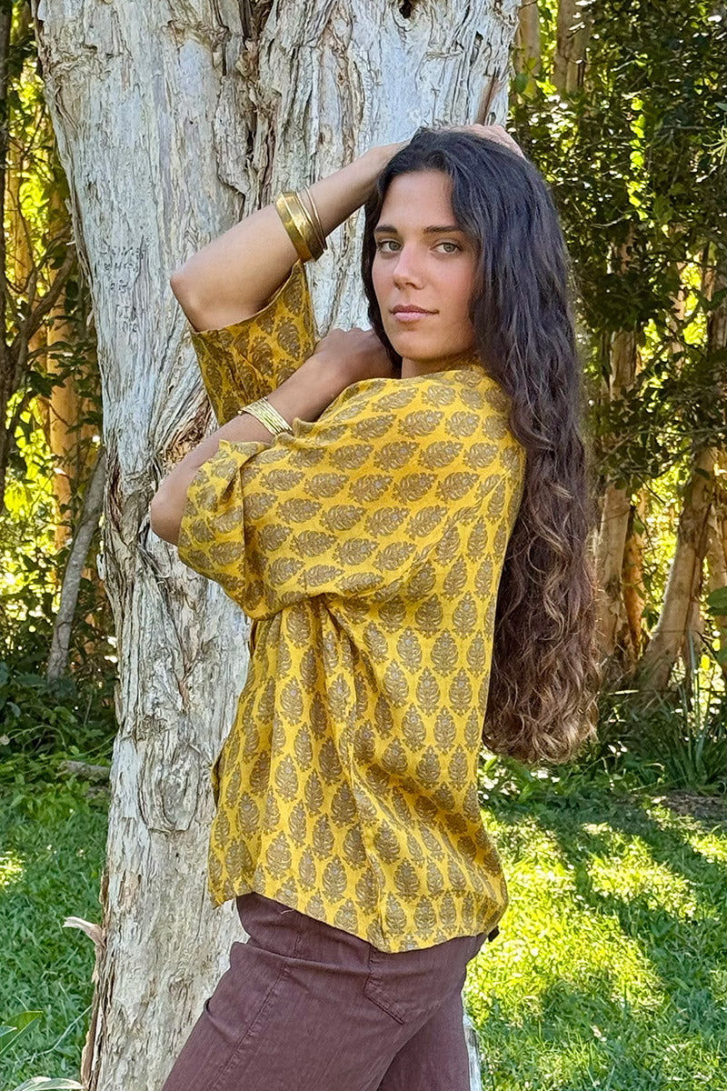 Vintage Sari Amira - Gold Dust (wool/silk)