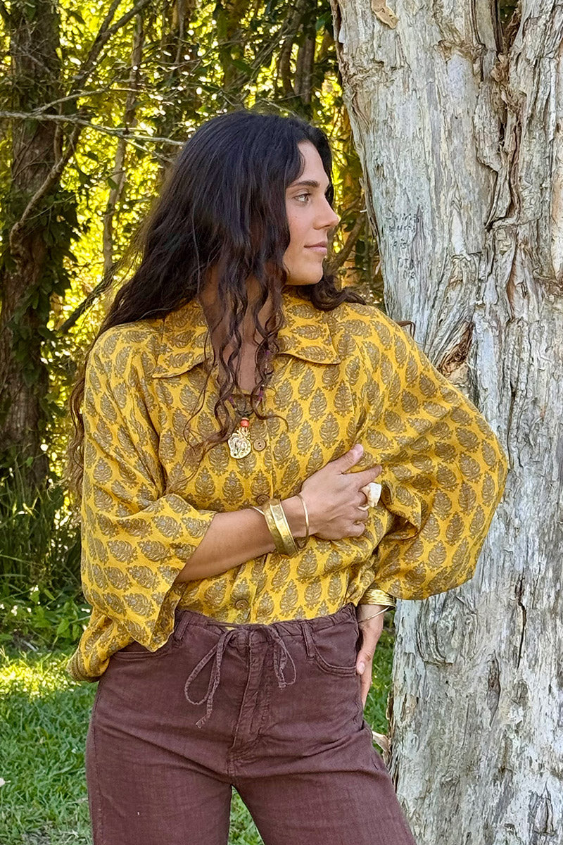 Vintage Sari Amira - Gold Dust (wool/silk)