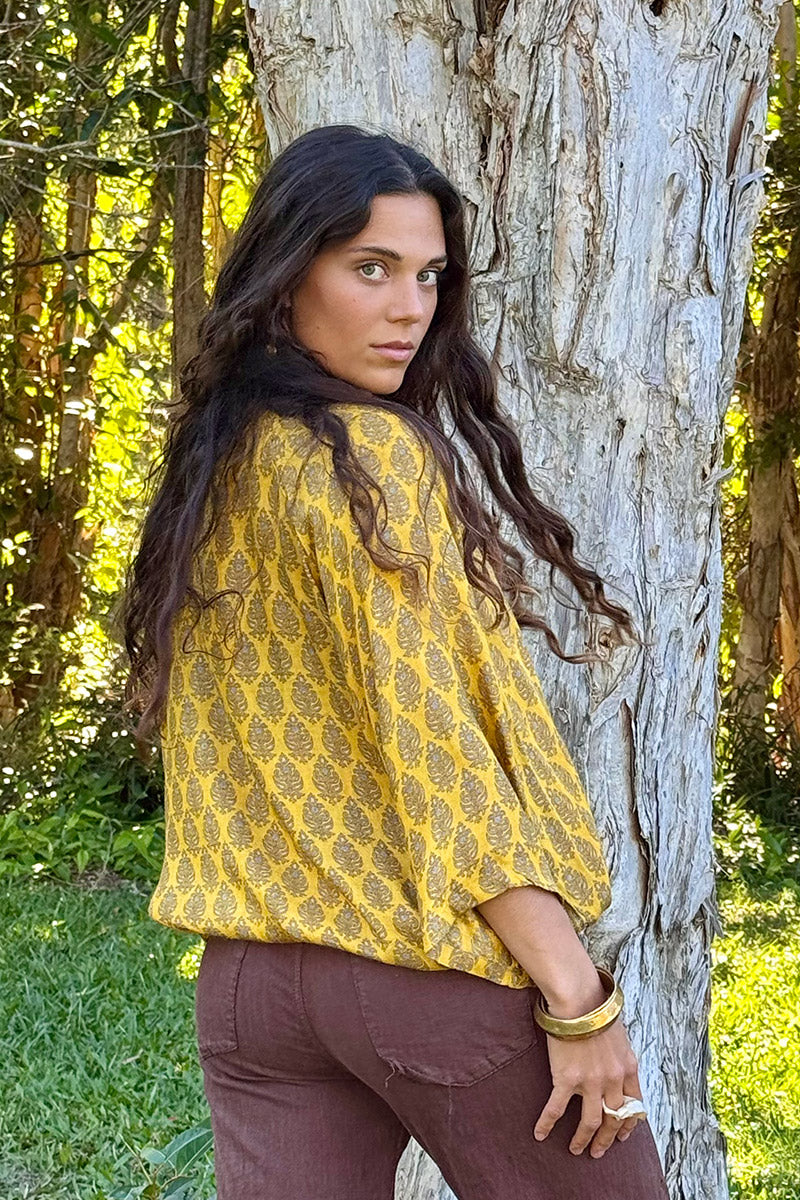 Vintage Sari Amira - Gold Dust (wool/silk)