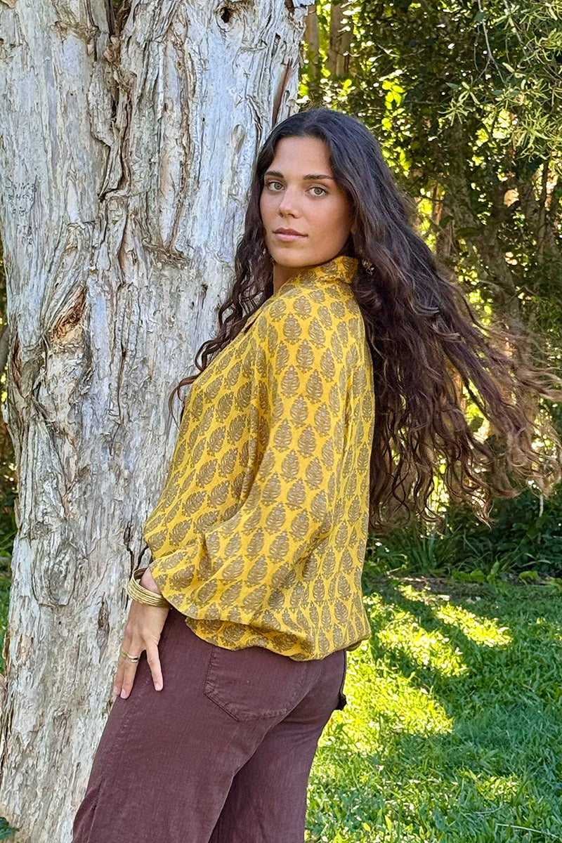 Vintage Sari Amira - Gold Dust (wool/silk)