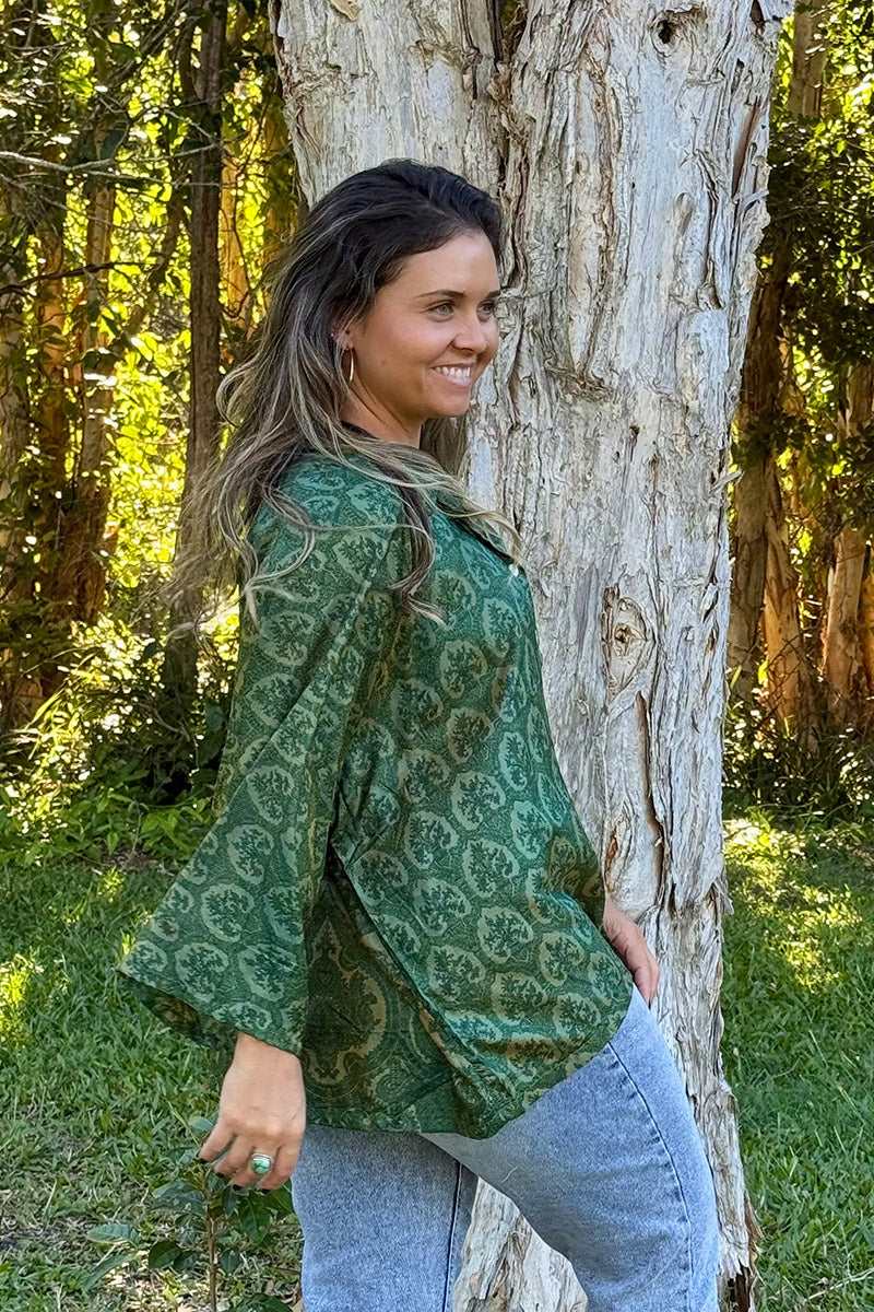Vintage Sari Amira - Jade (silk)