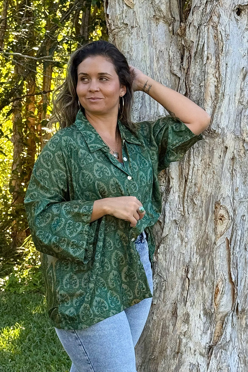 Vintage Sari Amira - Jade (silk)