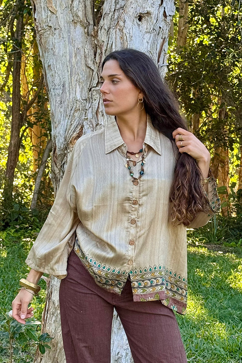 Vintage Sari Amira - Bisque (wool/silk)