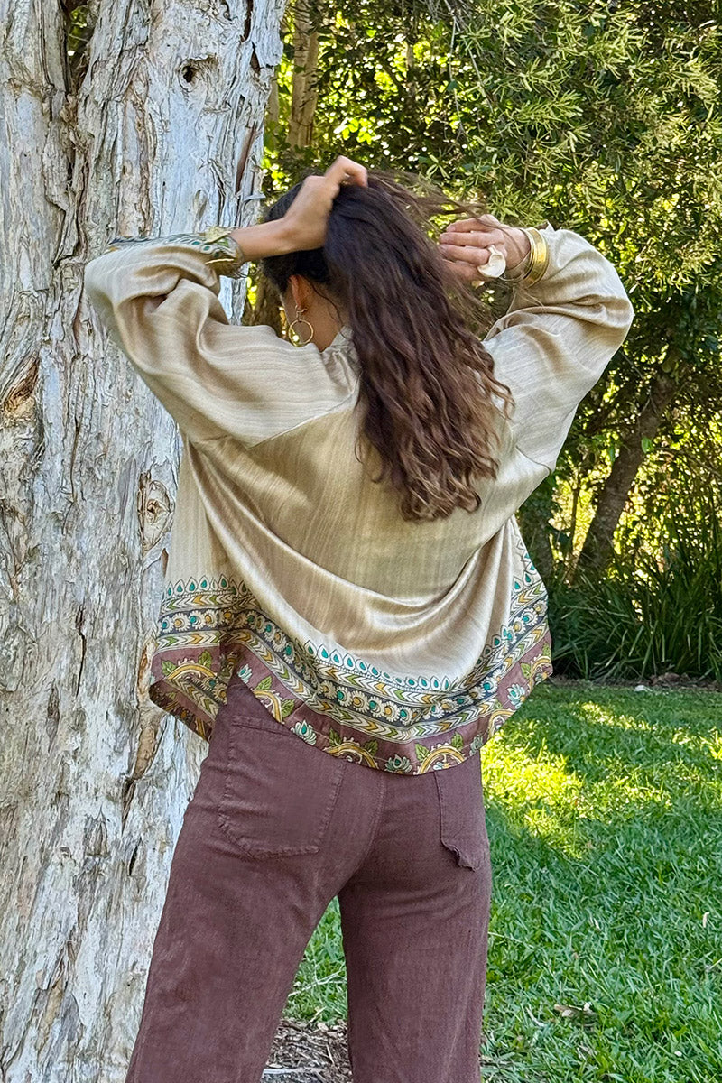 Vintage Sari Amira - Bisque (wool/silk)