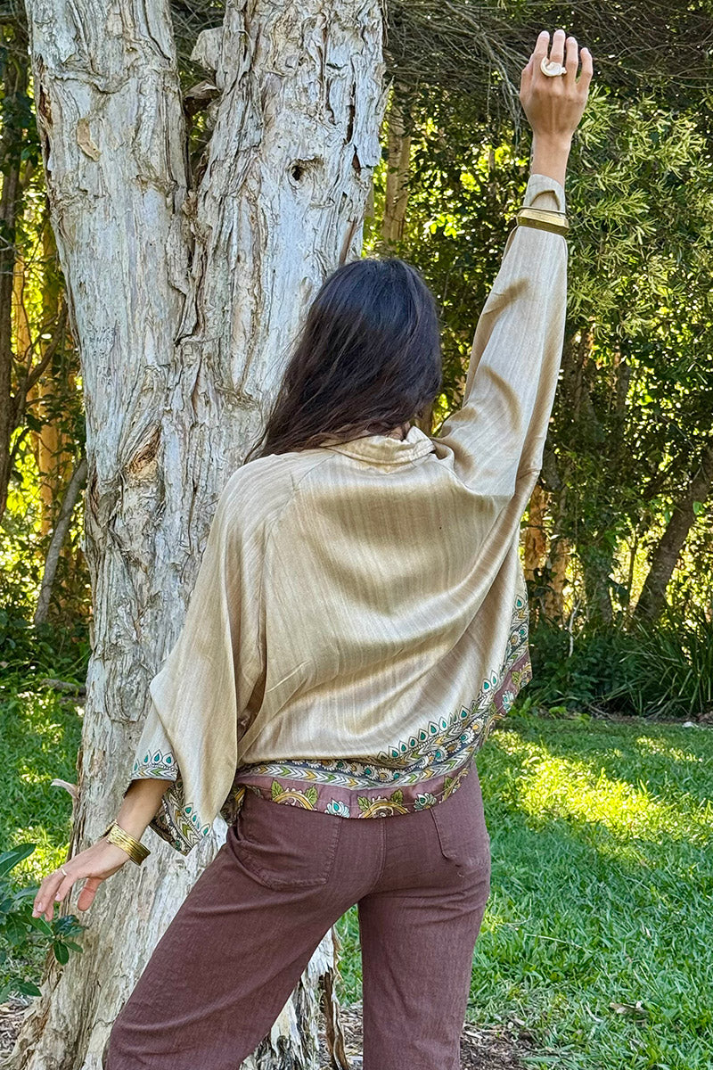 Vintage Sari Amira - Bisque (wool/silk)