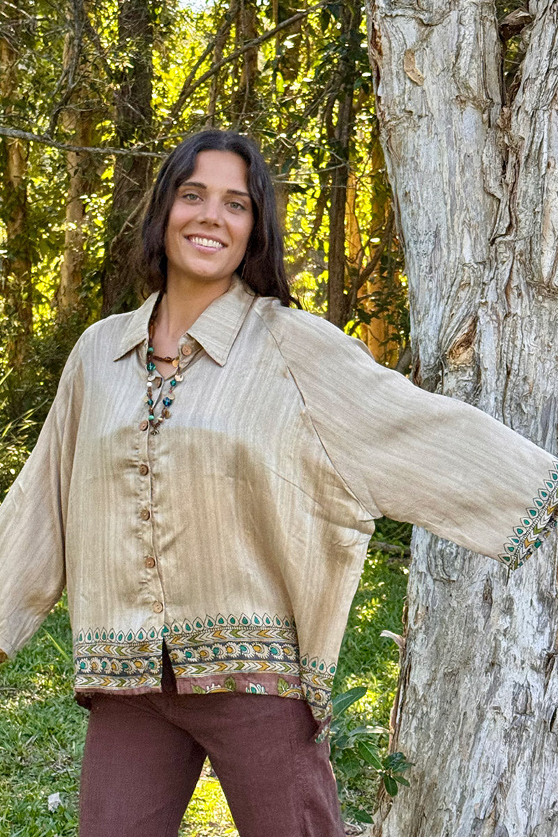 Vintage Sari Amira - Bisque (wool/silk)