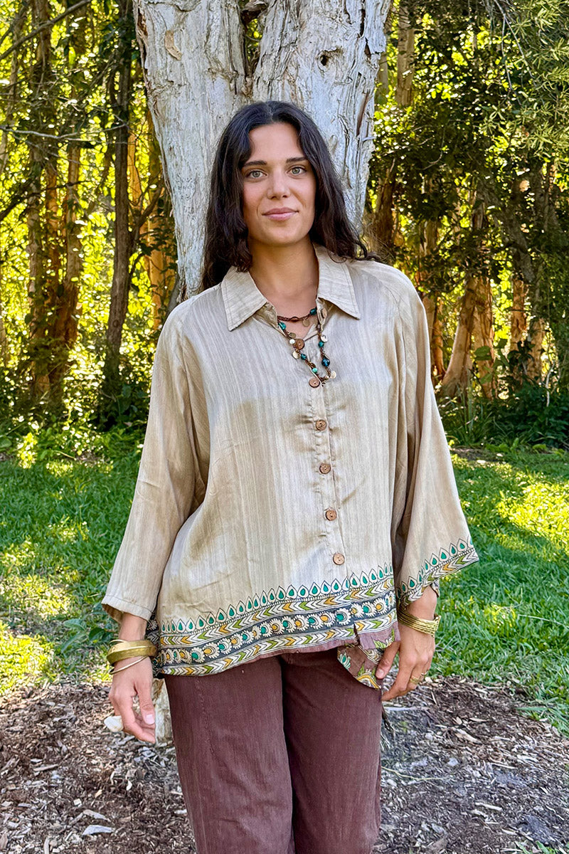 Vintage Sari Amira - Bisque (wool/silk)