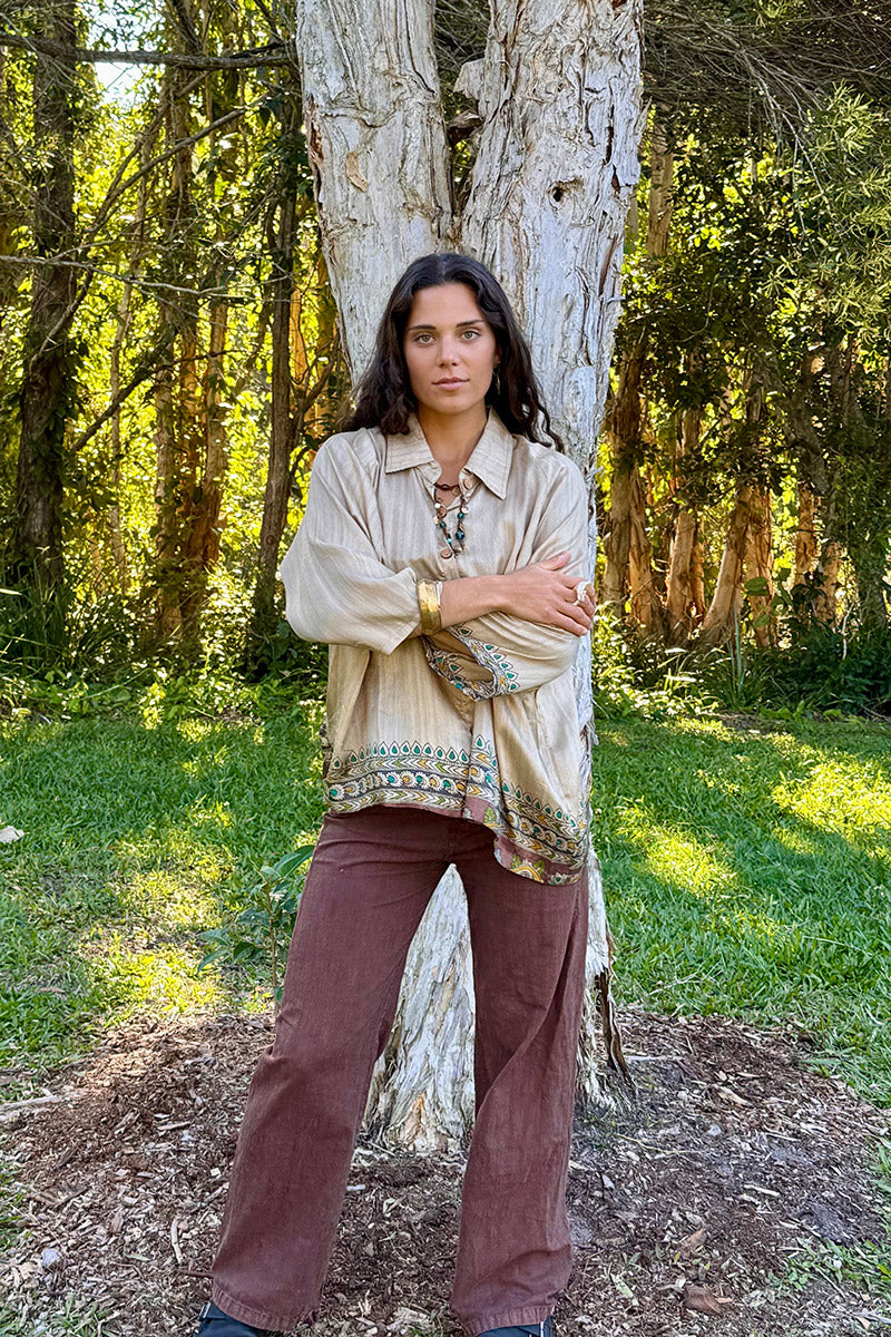 Vintage Sari Amira - Bisque (wool/silk)